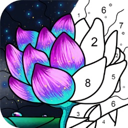 乐涂数字填色苹果