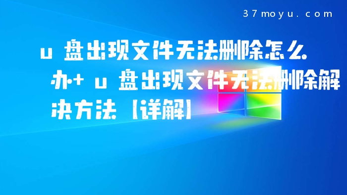 u盘出现文件无法删除怎