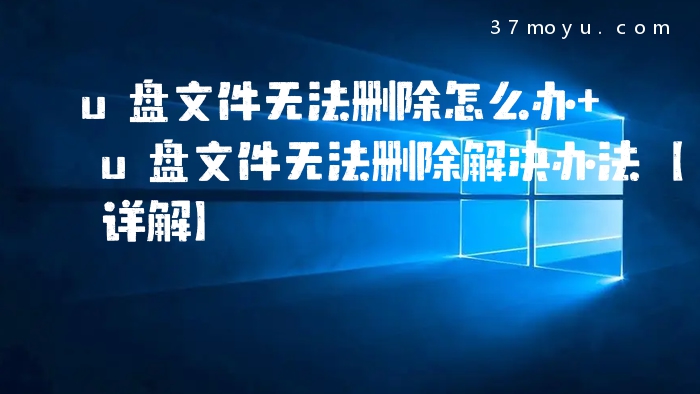 u盘文件无法删除怎么办 