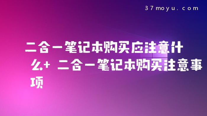 二合一笔记本购买应注意