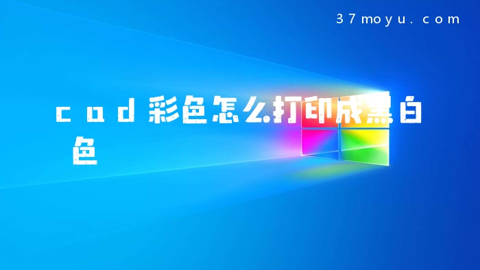 cad彩色怎么打印成黑白