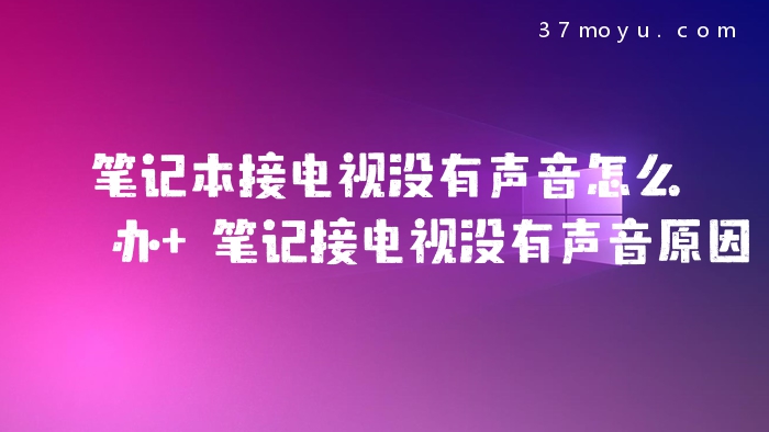 笔记本接电视没有声音怎