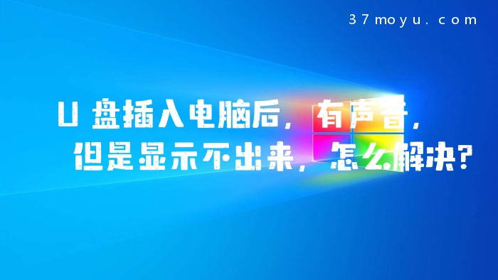 U盘插入电脑后，有声音，但