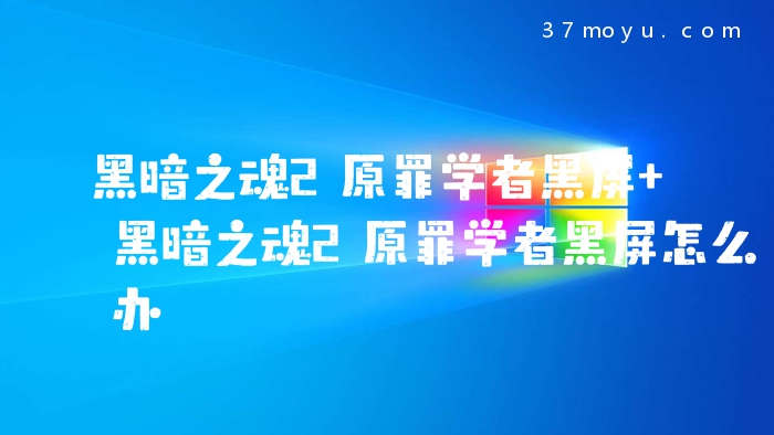 黑暗之魂2原罪学者黑屏 