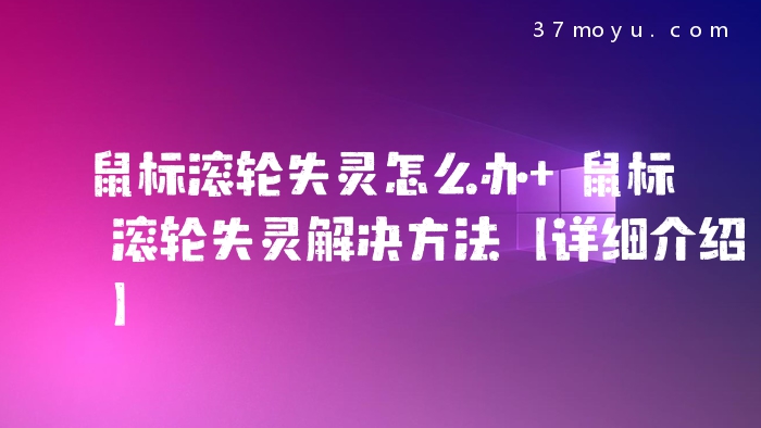 鼠标滚轮失灵怎么办 鼠